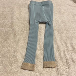 Mini boden blue footless tights nwot size 2/3